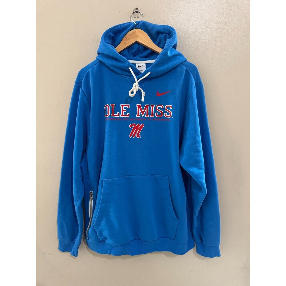 Mens XL Nike Ole Miss Rebels Football Team Issue Powder Blue Sideline Hoodie CFP